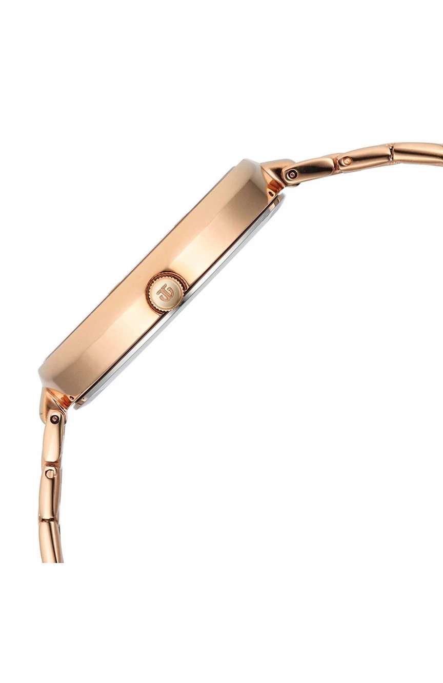 تيتان ساعة تيتان بيربل ستاكيبلز كوارتز بميناء ثنائي اللون وسوار ستانلس إستيل للنساء