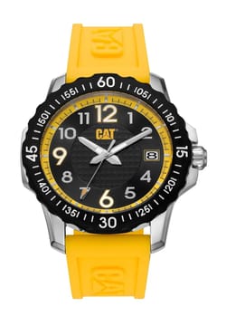 Cat ساعة كوارتز بسوار سليكون للرجال