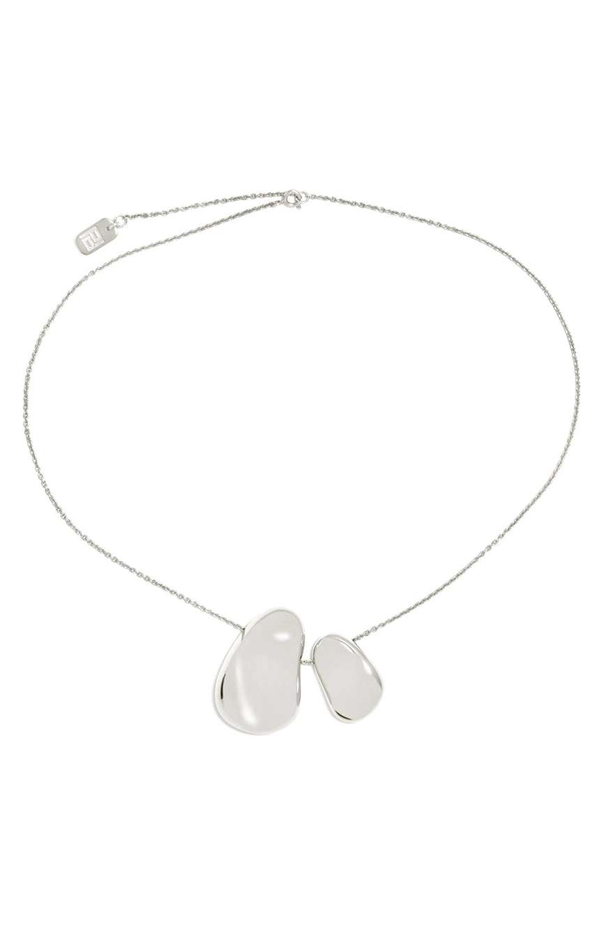 Pertegaz Silver Pendant Two Stones Elsa