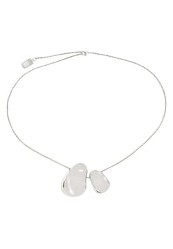 Pertegaz Silver Pendant Two Stones Elsa