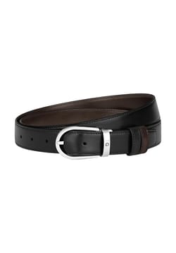 Montblanc Horseshoe 30 mm Reversible Belt in Meisterstuck Leather