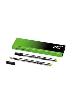 Montblanc عبوتان للقلم الخطاط أخضر مضيء