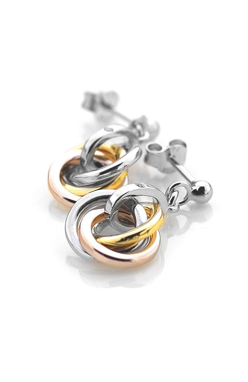 Hot Diamonds Calm Earrings - Rose and Yellow Gold Accents