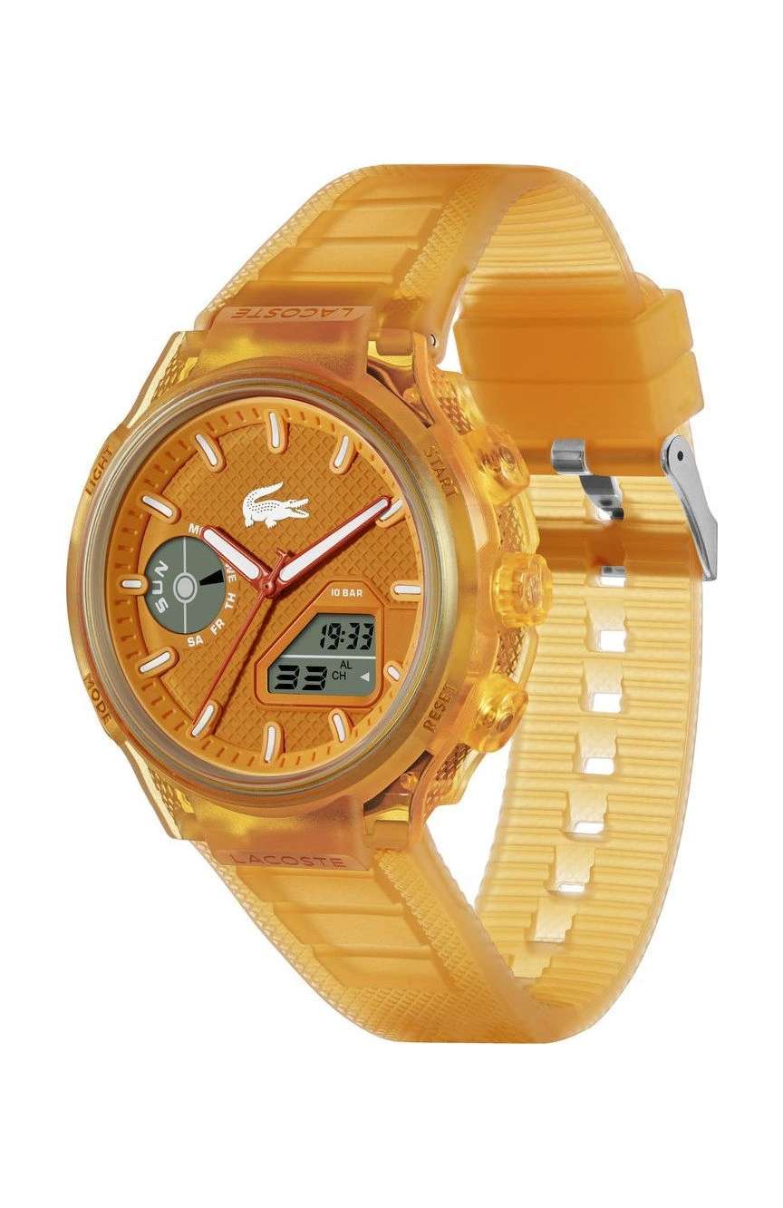 Lacoste Men Lc33 Round Silicone 44.6 mm