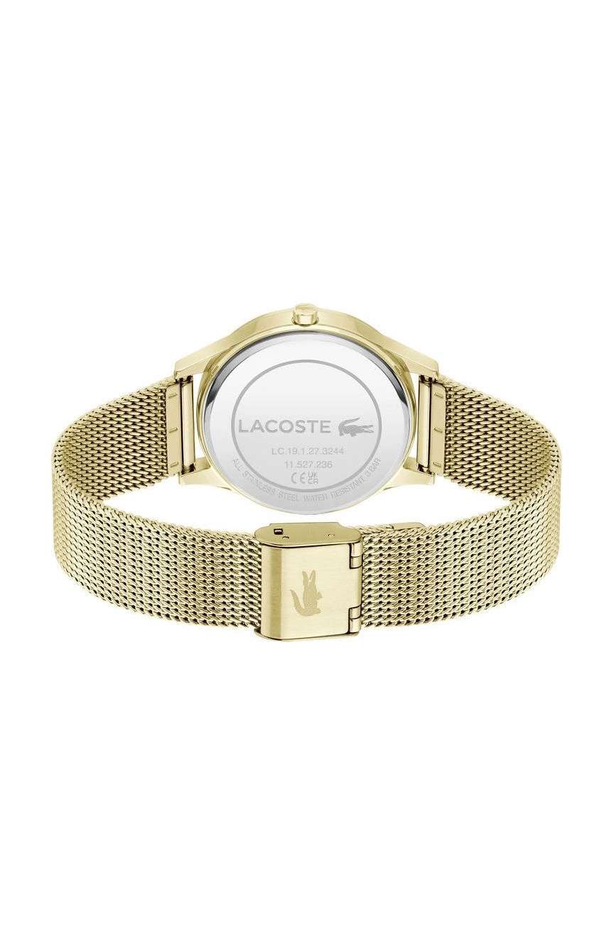 لاكوست ساعة لاكوست كروكودل بميناء مستدير مقاس 36 مم وسوار ستانلس إستيل للنساء