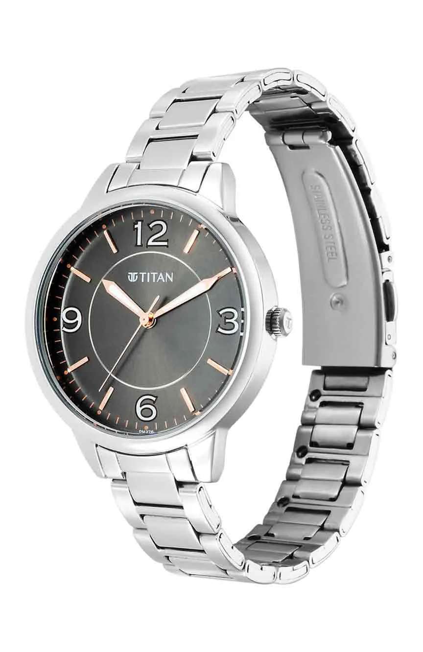 Titan Urban Anthracite Dial Analog Metal Strap watch for Women