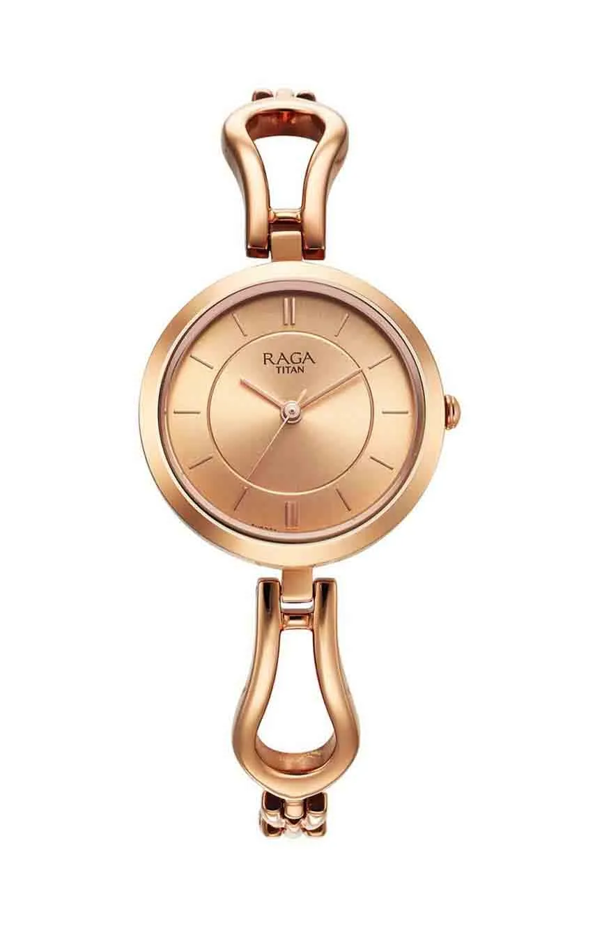 

Titan | Titan Raga Rose Gold Dial Watch for Women