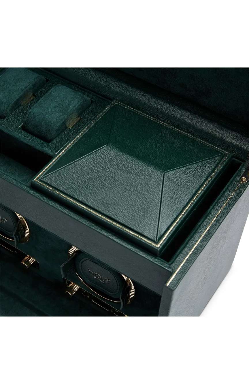 WOLF BRITISH RACING DOUBLE WATCH WINDER WITH STORAGE