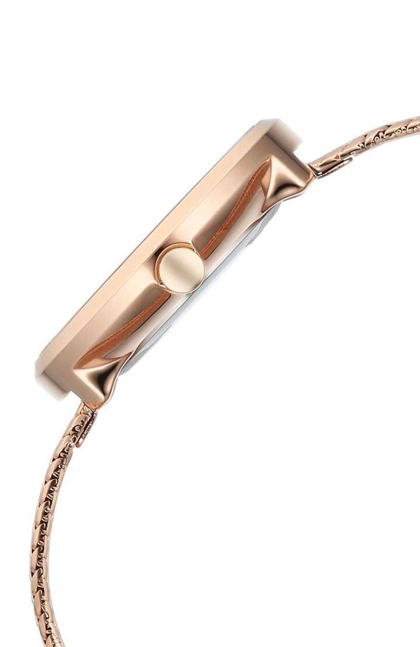 Titan Raga Memoirs Quartz Analog Mother Of Pearl Round Dial Rose Gold Metal Strap Watch For Women