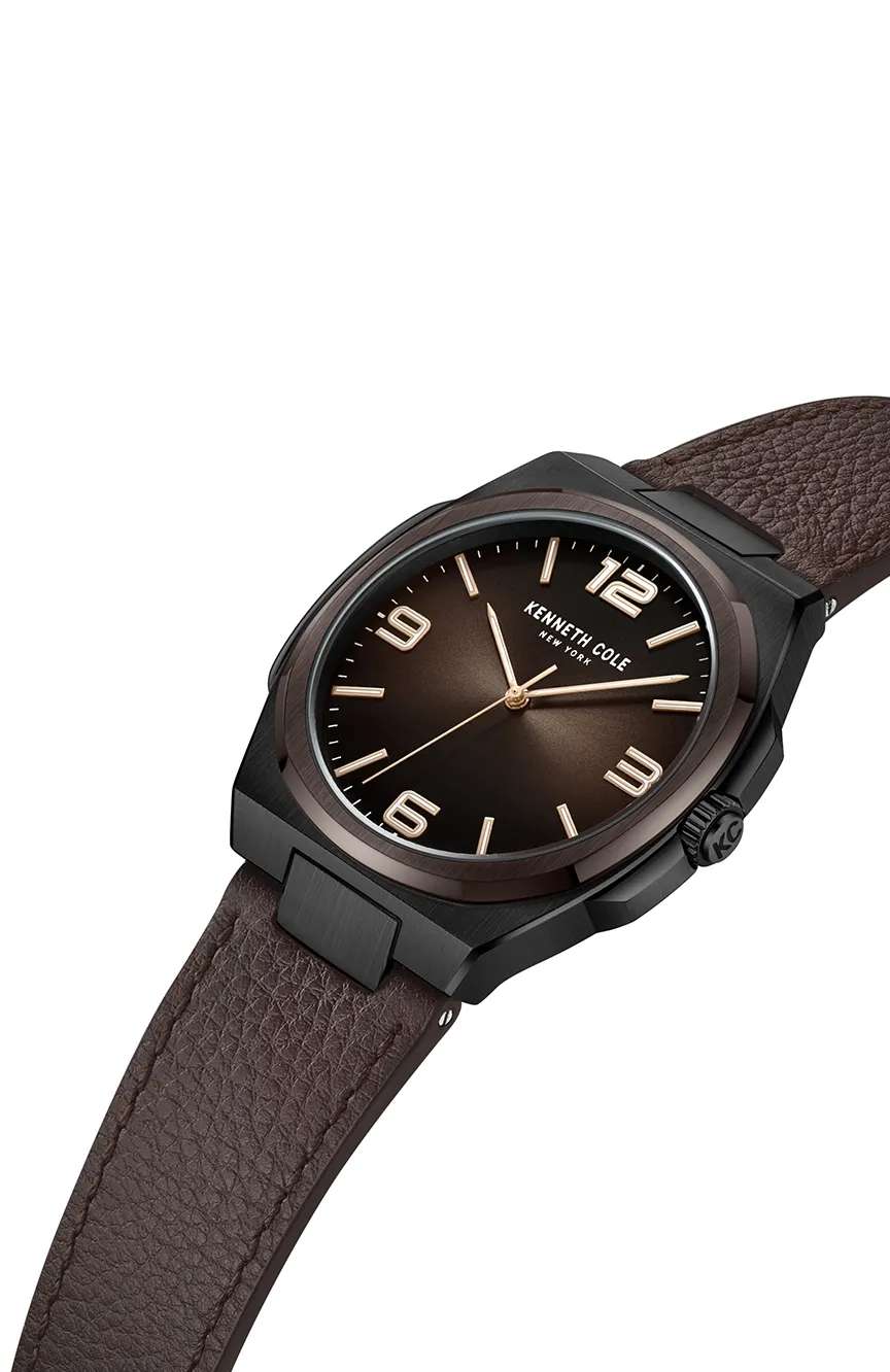 Kenneth Cole Kenneth Cole Mens Fashion Leather Quartz Watch KCWGA0015203