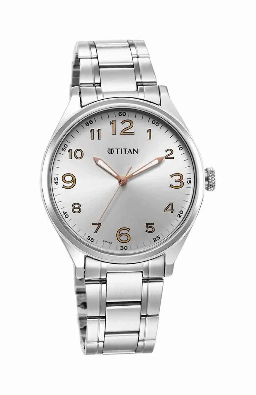 

Titan | Titan Quartz Analog Silver White Dial Metal Strap Watch for Men