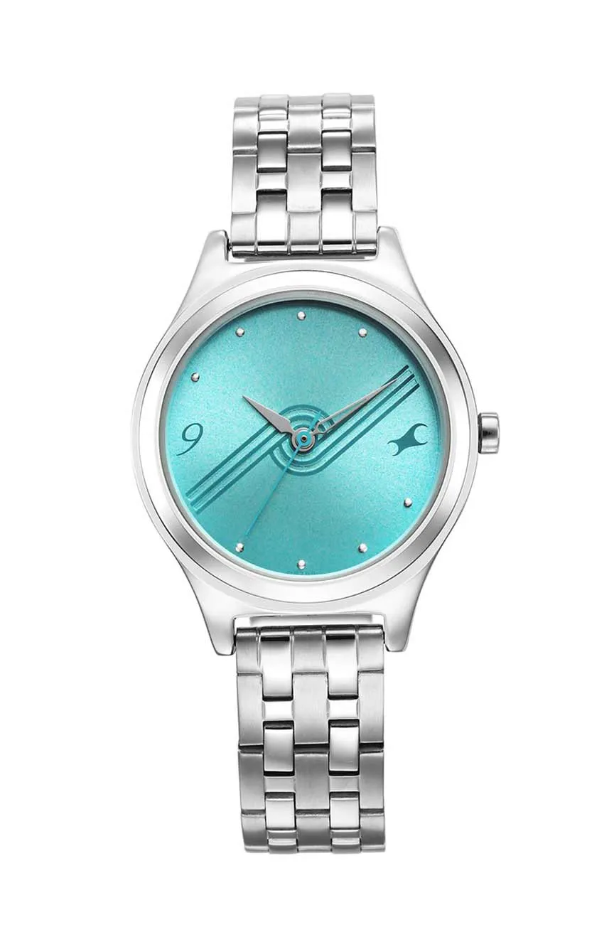 

Titan | Fastrack Stunners Blue Dial Metal Strap Watch for Girls