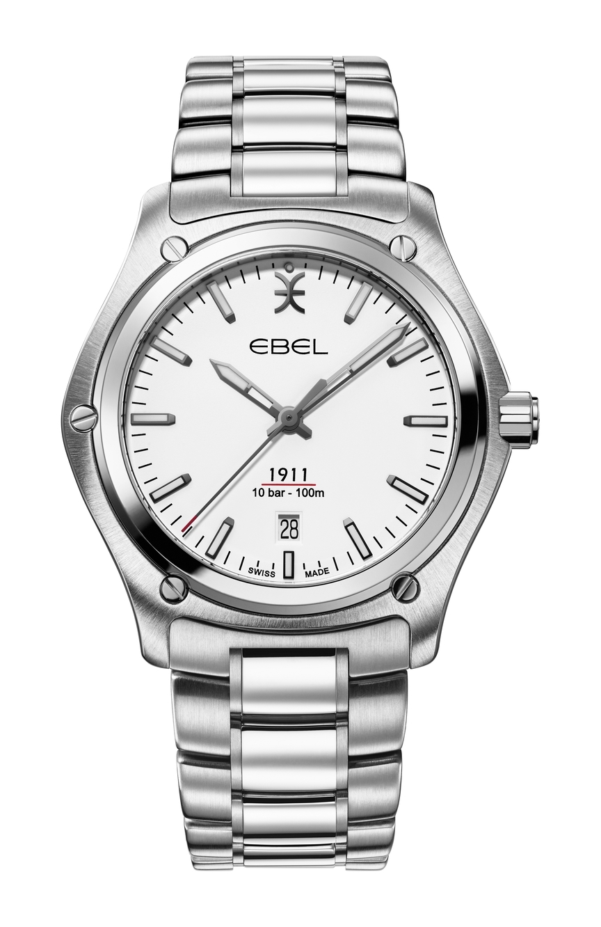 Ebel Mens 1911 Quartz Stainless Steel Watch