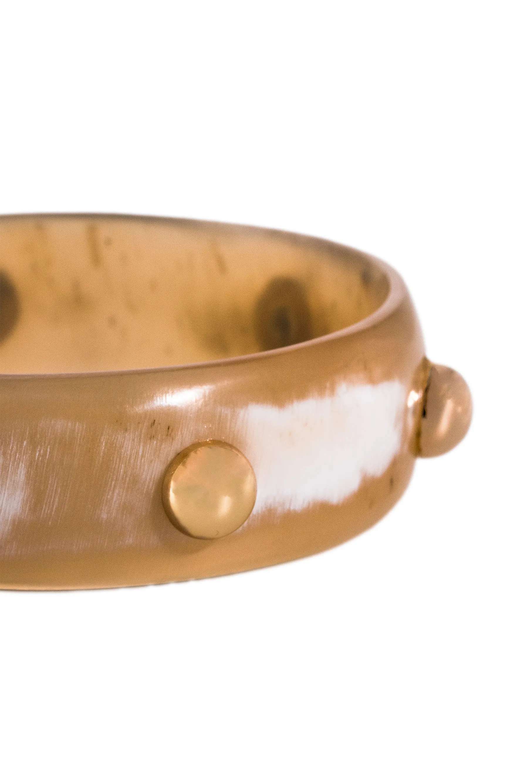 Soyang Paris Wide Horn Bangle with studs