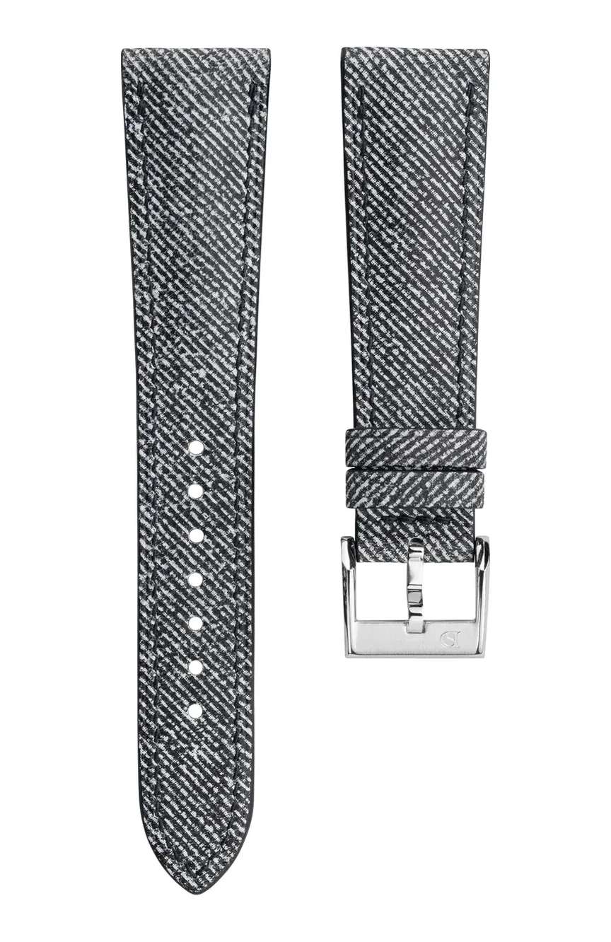 Delugs Leather - Light Grey Denim Signature Strap