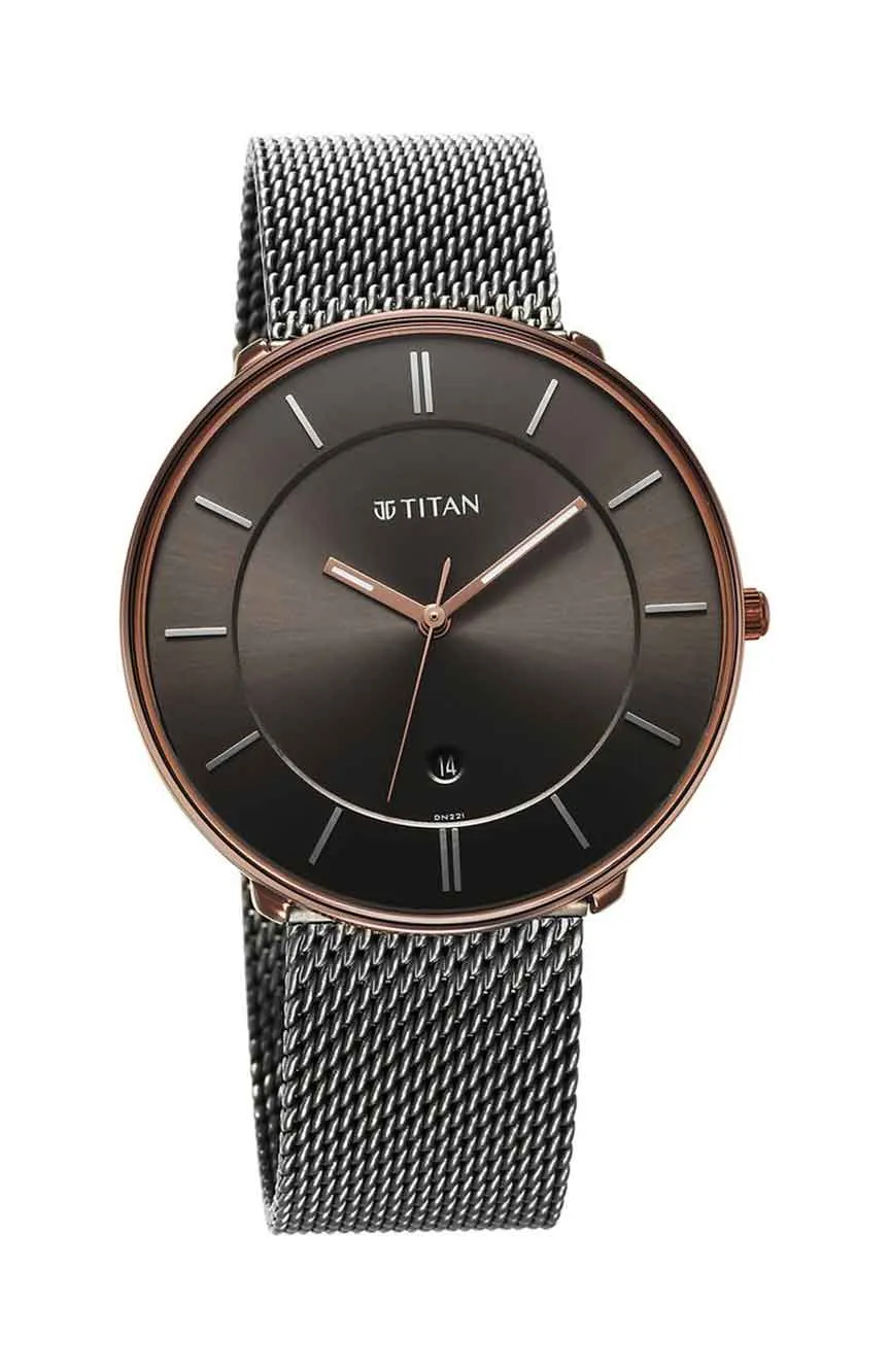 

Titan | Titan Quartz Analog Anthracite Dial Stainless Steel Strap Watch for Men