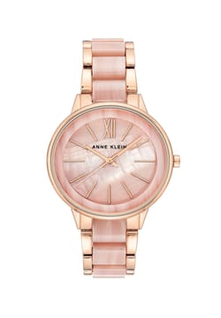 Anne Klein ساعة يد نسائية بسوار ستانلس ستيل بتقنية الكوارتز
