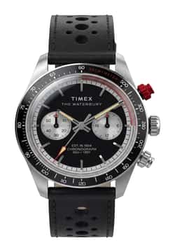Timex Waterbury Heritage Chronograph 39mm Leather Strap Watch