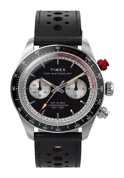Timex Waterbury Heritage Chronograph 39mm Leather Strap Watch