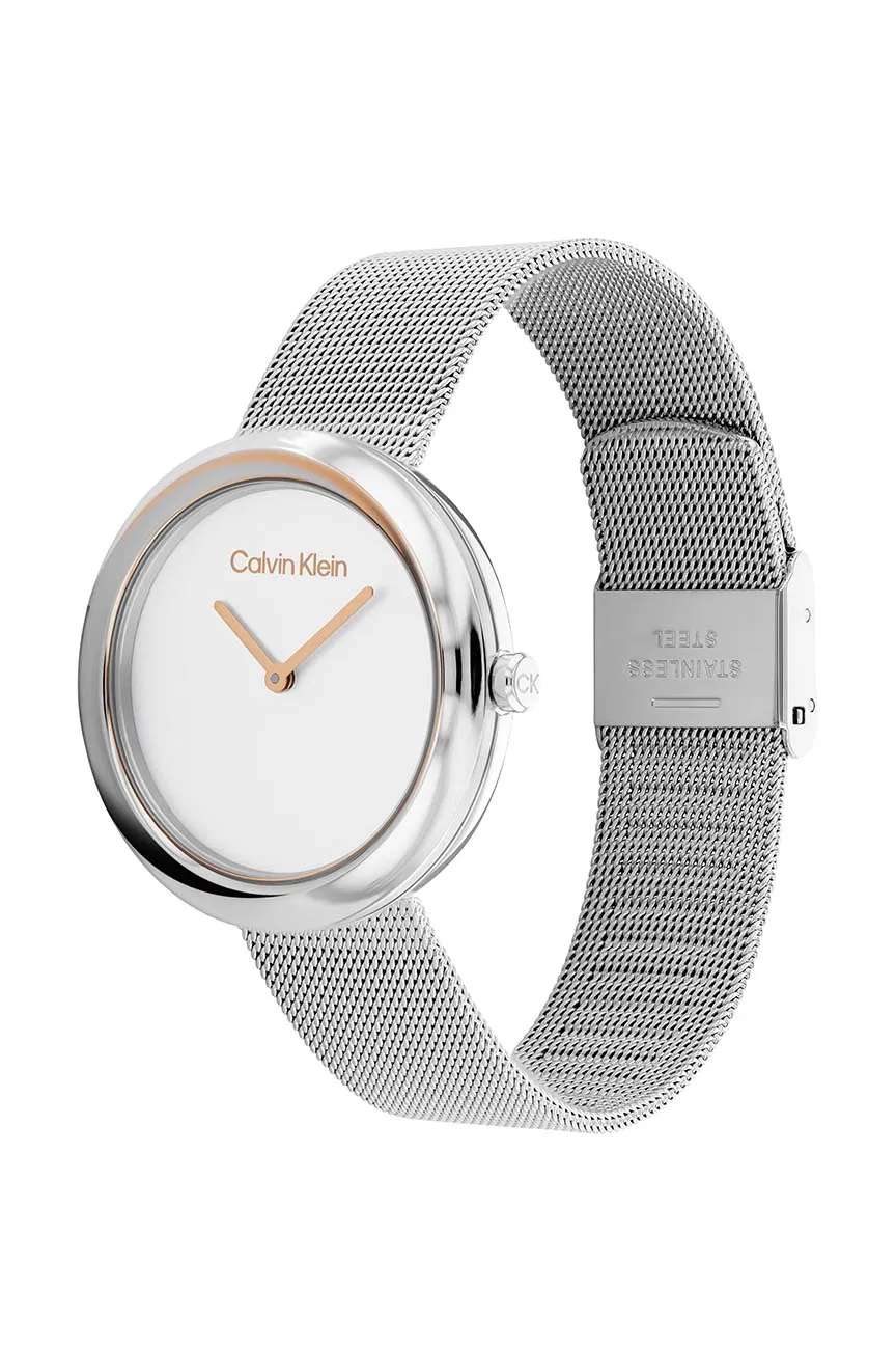 كلفن كلاين ساعة يد نسائية بسوار ستانلس ستيل من كالفن كلاين بتقنية الكوارتز - 25200011