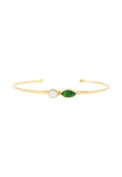 Satellite Mop And Green Paua Nacre Bracelet