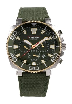 Cruiser Gents Green canvas strap watch