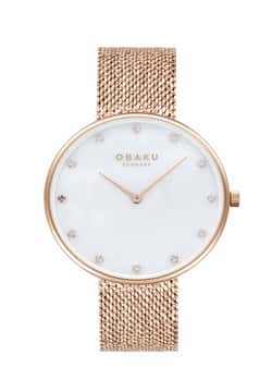Obaku ساعة كوارتز بسوار ستانلس إستيل للنساء