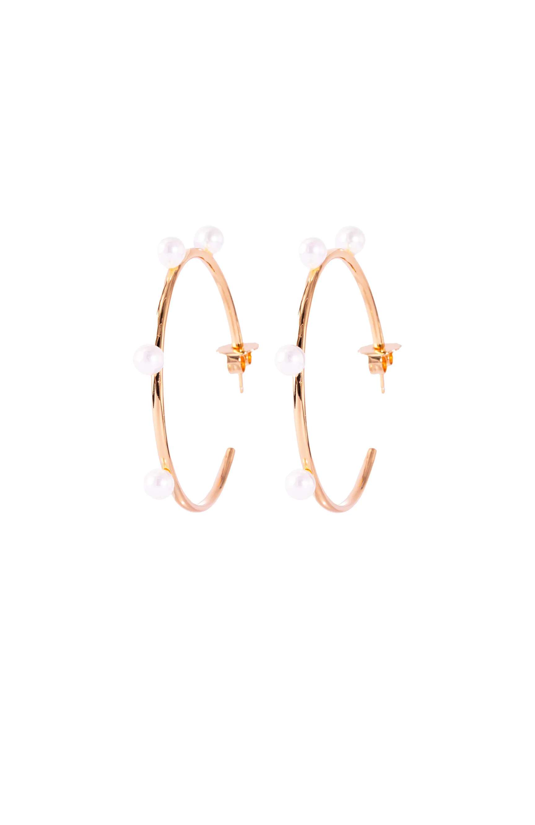 مادري بيرلا أقراط من اللؤلؤ علي شكل حلقة