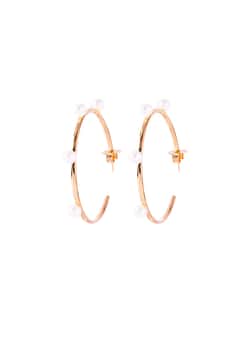 Madreperla Pearl hoop earrings